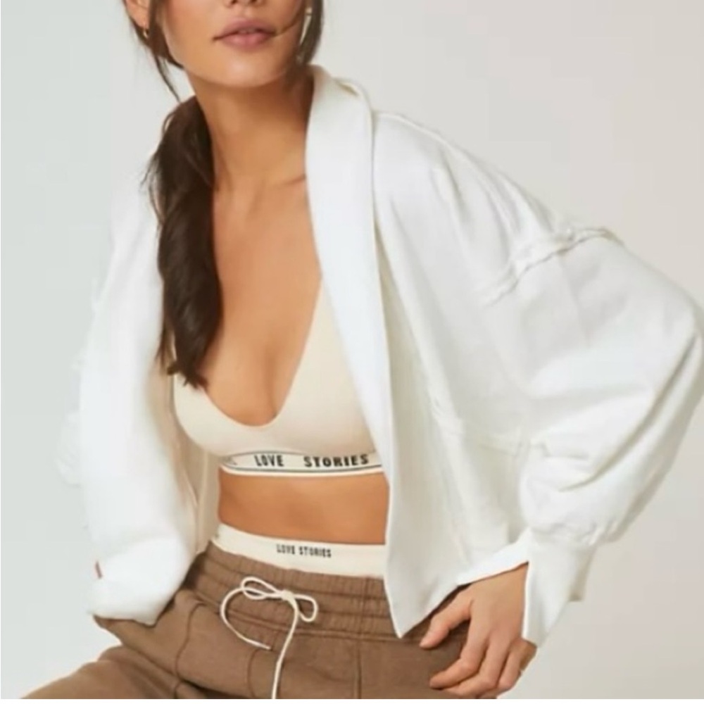 Daily Practice White Cardigan boho slouchy M/L